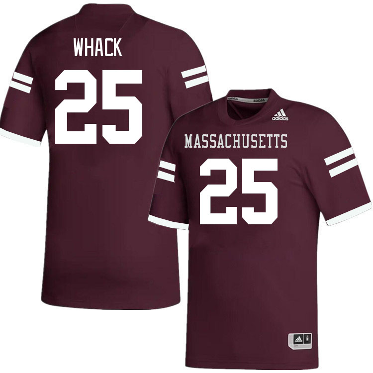 Massachusetts Minutemen #25 Donta Whack College Football Jerseys Stitched-Maroon